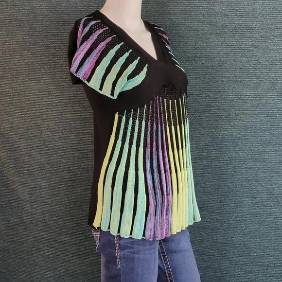 Adore Colorful Loose Knit Top - Picture 9 of 16